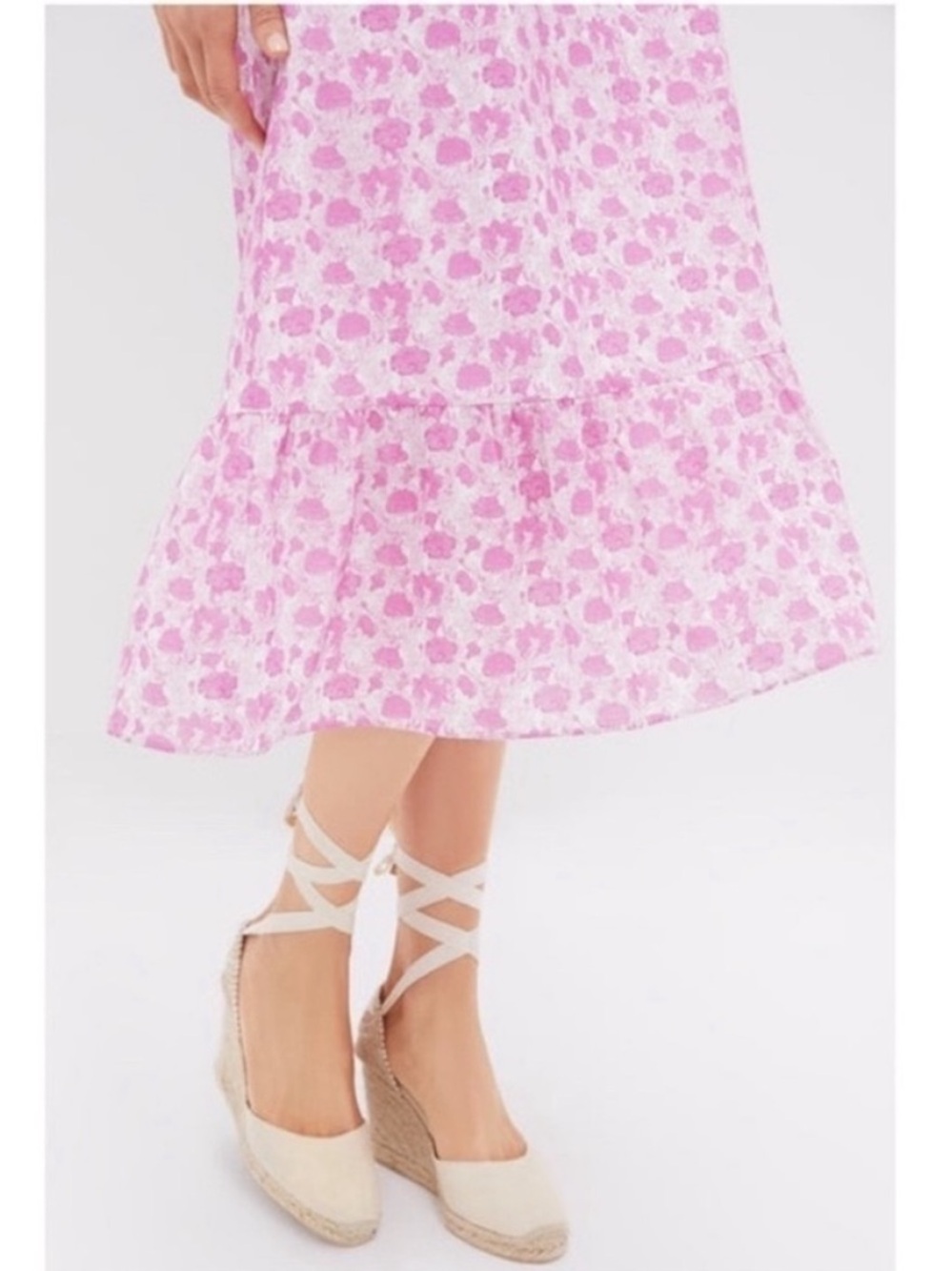 HYACINTH HOUSE Pink & White Floral Mimi Midi Dress | NWT | Size Small - Picture 10 of 11